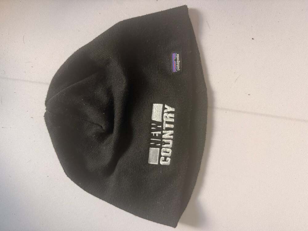 Patagonia Beanie Hat Black Recycled Polyester New Country Embroidery